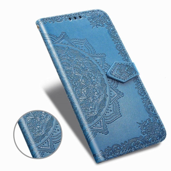 Mandala iPhone 12 Mini læderetui - Blå Blue