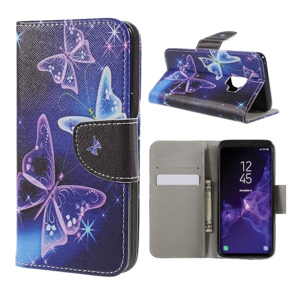 Butterfly läder Samsung Galaxy S9 fodral - Flerfärgad multifärg