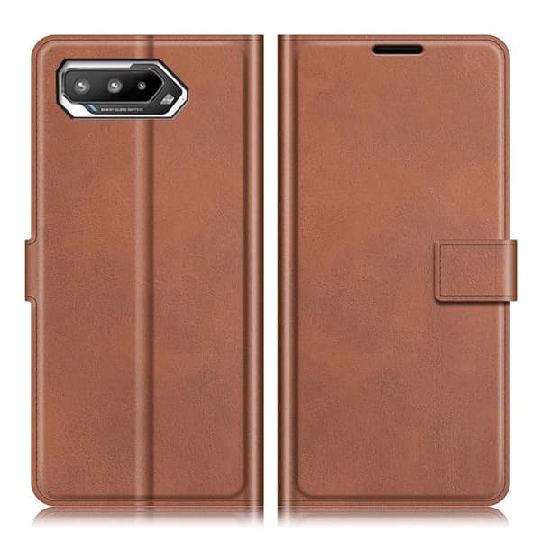 Wallet-style Lær Etui til ASUS ROG Phone 5 - Brun Brown