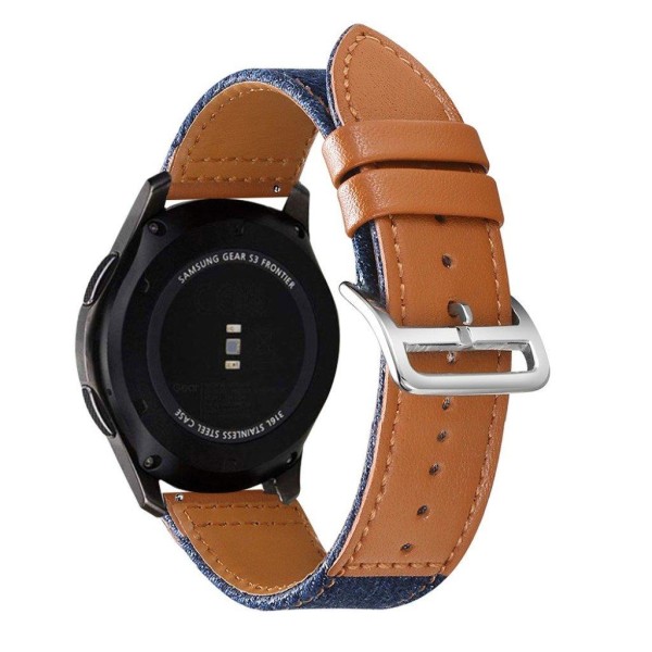 Samsung Galaxy Watch 3 (45mm) jeans klæde rem - brun / mørkeblå Brown