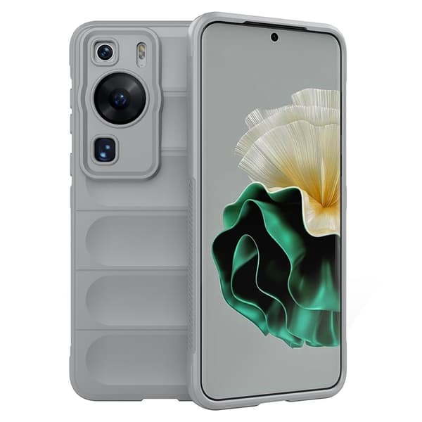 Deksel med mykt grep for Huawei P60 - Lysegrå Silver grey