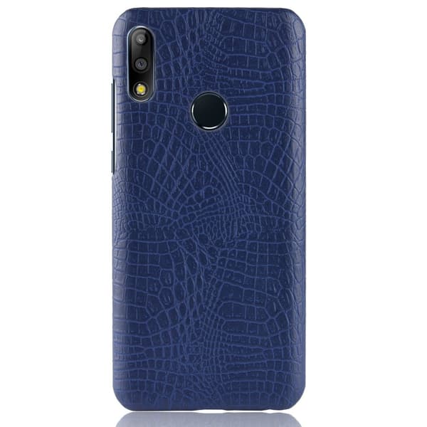 Sus Zenfone Max Pro (M2) Krokodille Tekstur Skinnetui - Blå Blue