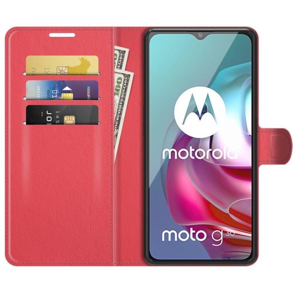 Classic Motorola Moto G30 / Motorola Moto G10 fodral - Röd Röd