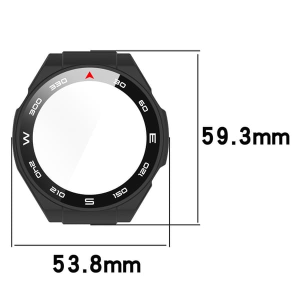 Huawei Watch Ultimate cover med hærdet glas - Grå Silver grey