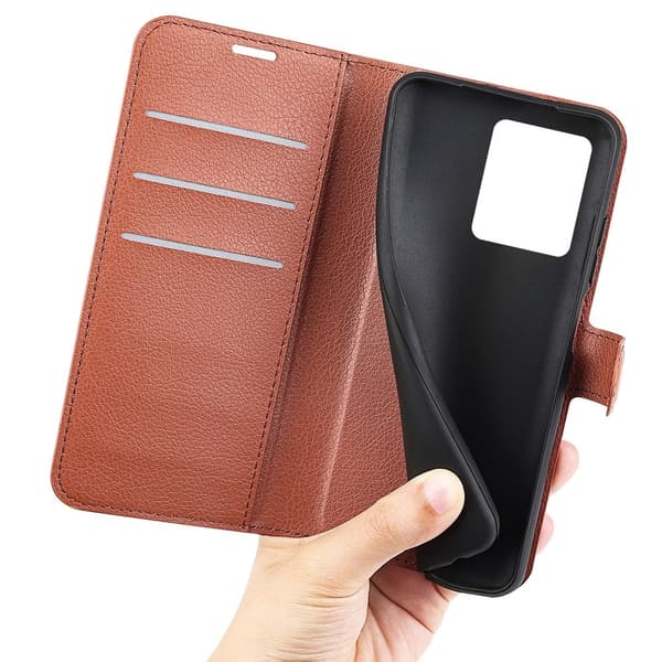 Classic ZTE Blade V30 Flip Etui - Brun Brown