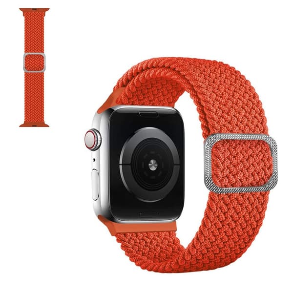 Apple Watch 42mm - 44mm nailonpunos kellonhihna - Oranssi Orange