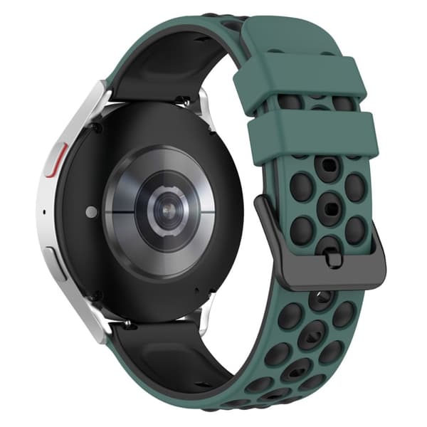 22mm universaali silikoninen kellohihna - Oliivinvihreä / Musta Green
