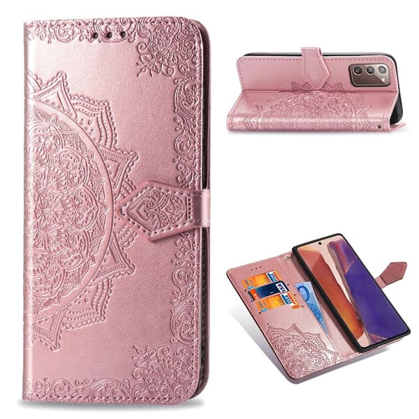 Mandala Samsung Galaxy Note 20 5G / Note 20 Flip kotelo - Ruusukulta Pink