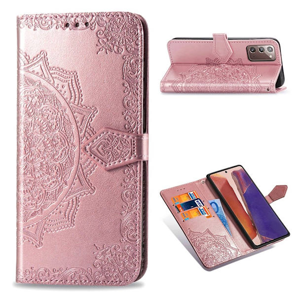 Mandala Samsung Galaxy Note 20 5G / Note 20 Flippetui - Rose Gull Pink