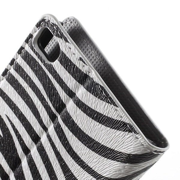 Moberg Huawei Ascend P8 Fodral med Plånbok - Zebra Ränder multifärg