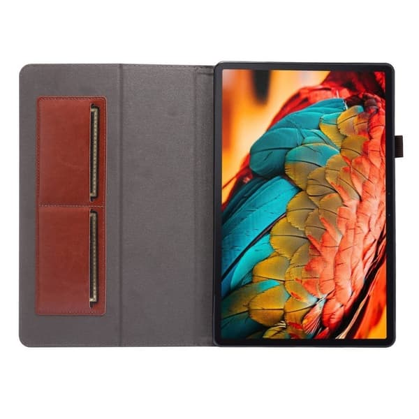 Lenovo Tab P11 läderfodral med två flikar - Brun Brun