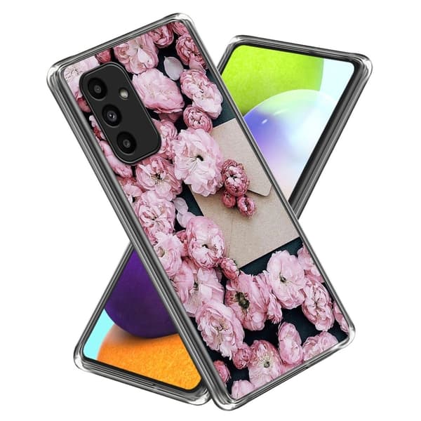 Deco Samsung Galaxy A15 skal - Rosa Blommor Rosa