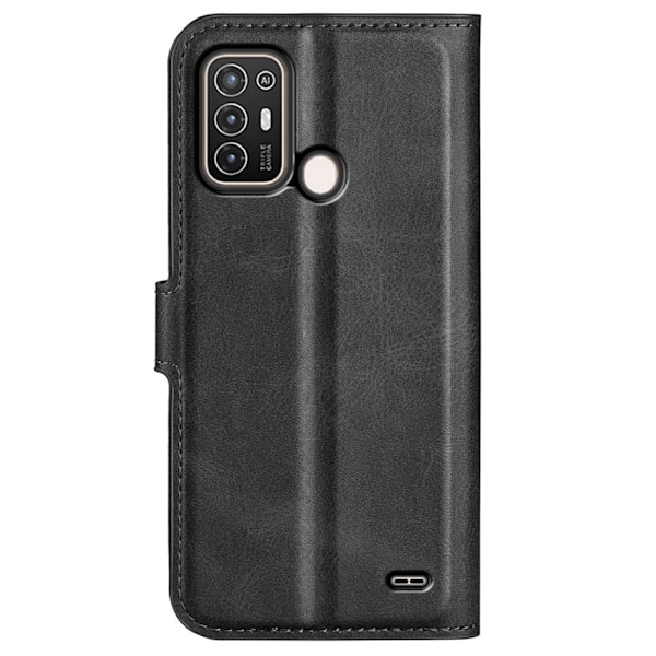 Lompakko Nahkakotelo For ZTE Blade A52 - Musta Black
