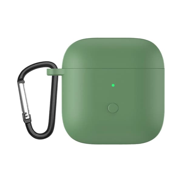 Xiaomi Redmi Buds 3 silikonfodral till hörlurar med karbinhake - Matcha Grön Grön