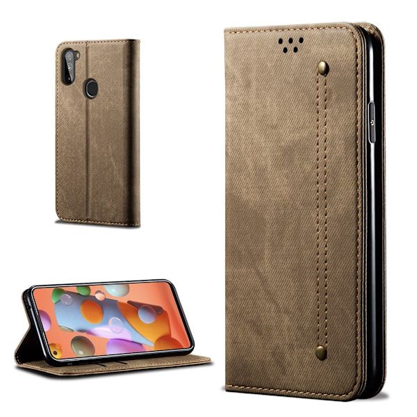 Jeans Samsung Galaxy A11 Flippetui - Kaffe Brown