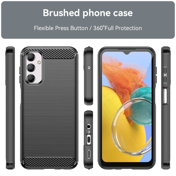 Carbon Flex Etui Samsung Galaxy M14 - Sort Black