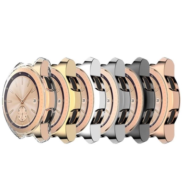 Samsung Gear S2 / Galaxy Watch 42mm galvaniseret Ramme etui - Sort Black
