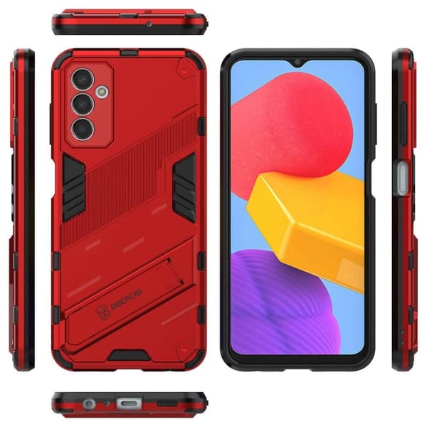 Shockproof Hybrid Deksel med A Modern Touch til Samsung Galaxy M13 4g - Rød Red