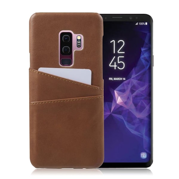 Samsung Galaxy S9 Plus PU læder etui - Brun Brown