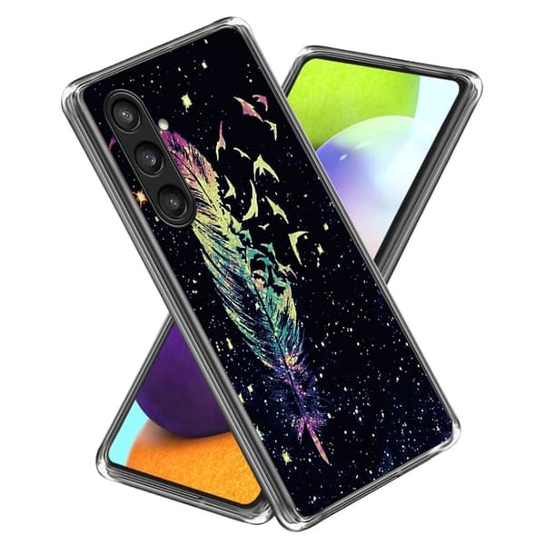Deco Samsung Galaxy S24 cover - Fjer Multicolor