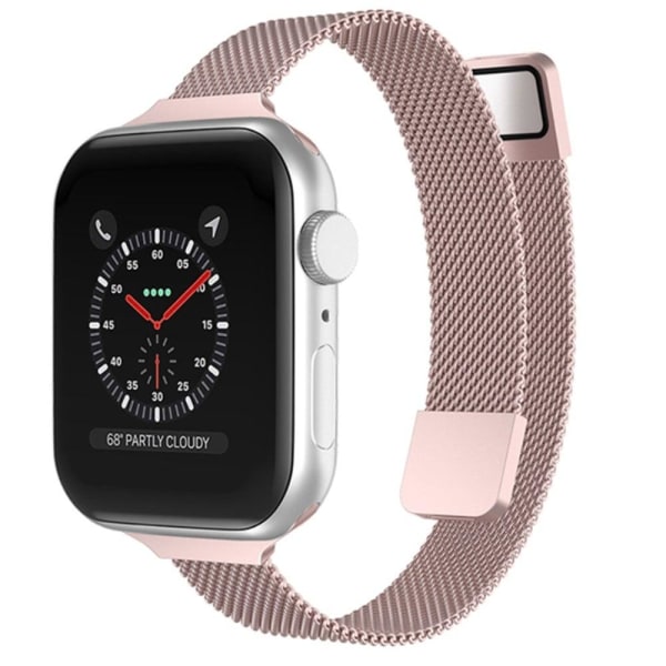 Milanolainen ruostumattomasta teräksestä valmistettu ranneke Apple Watchille (41mm) - Ruusu Vaaleanpunainen Pink