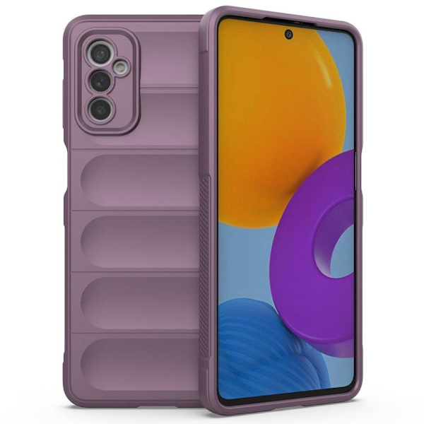 Mjukt greppformat Samsung Galaxy M52 5G skal - Lila Lila