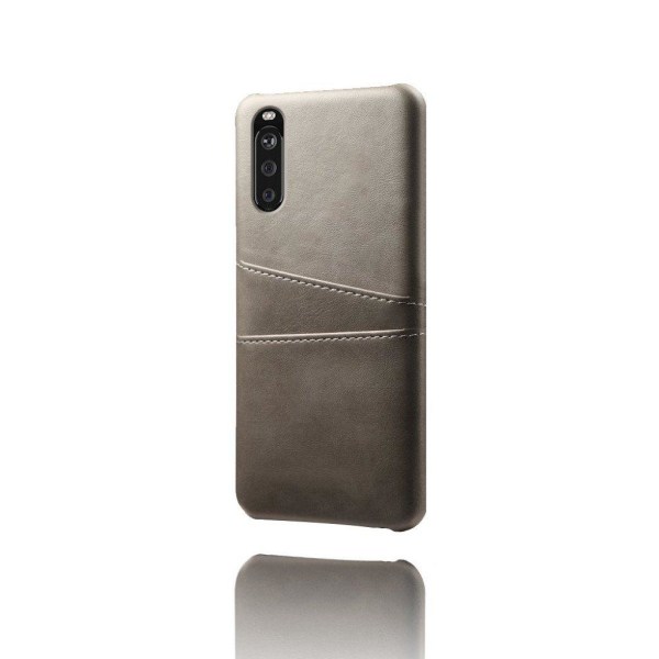 Dual Card Etui Sony Xperia 10 II - Grå Silver grey