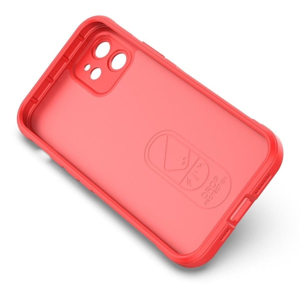 iPhone 12 6,1 tommer Drop Protection Rugged Back Shell Flexible Phone Protector Case - Rød Red