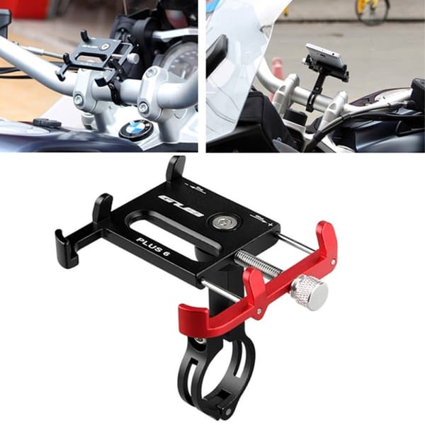GUB PLUS 6 telefonholder til cykelmontering i aluminium - Sort Black