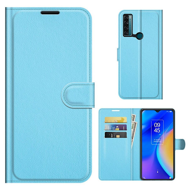 Klassisk TCL 20 SE flip etui - Blå Blue