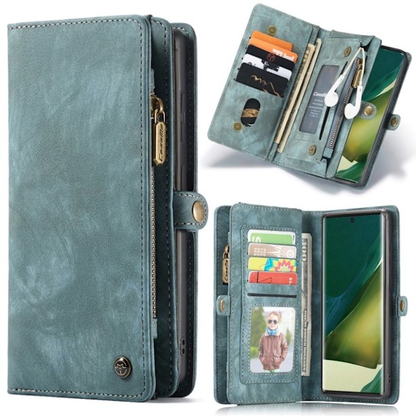 CaseMe Samsung Galaxy S21 lompakko vetoketjulla - sininen Blue