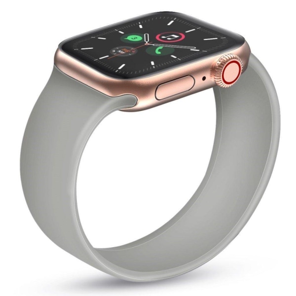 Elegant silikoneurrem til Apple Watch Series 5 / 4 44mm - Grå Størrelse: L Silver grey