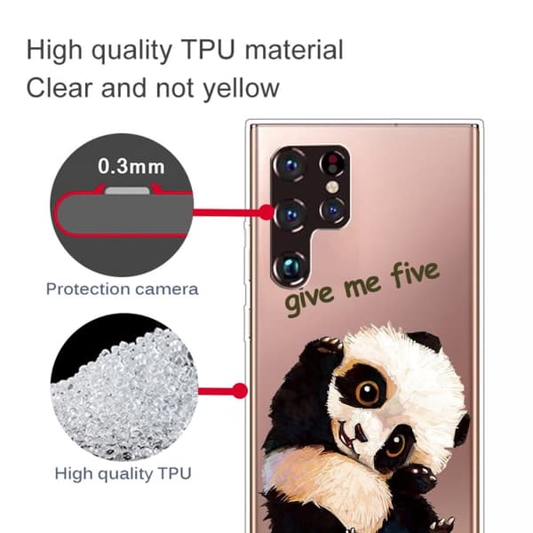 Deco Samsung Galaxy S22 Ultra Etui - Panda Multicolor