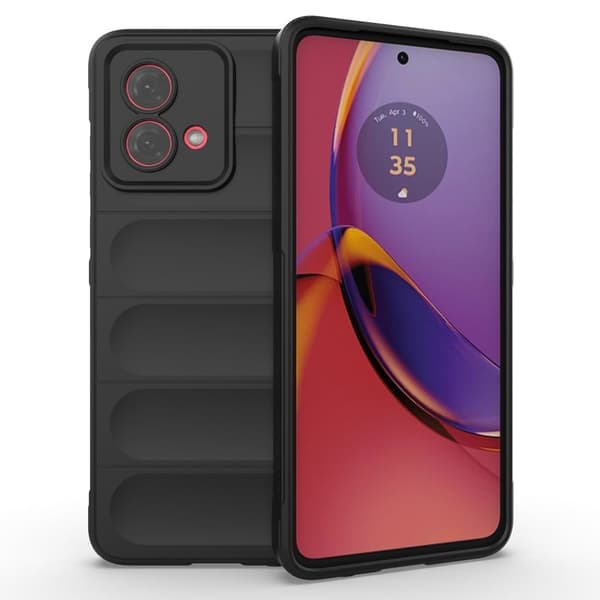 Mjukt greppformat Motorola Moto G84 skal - Svart Svart