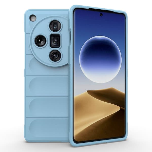 Mjukt greppformat Oppo Find X7 Ultra skal - Baby Blå Blå