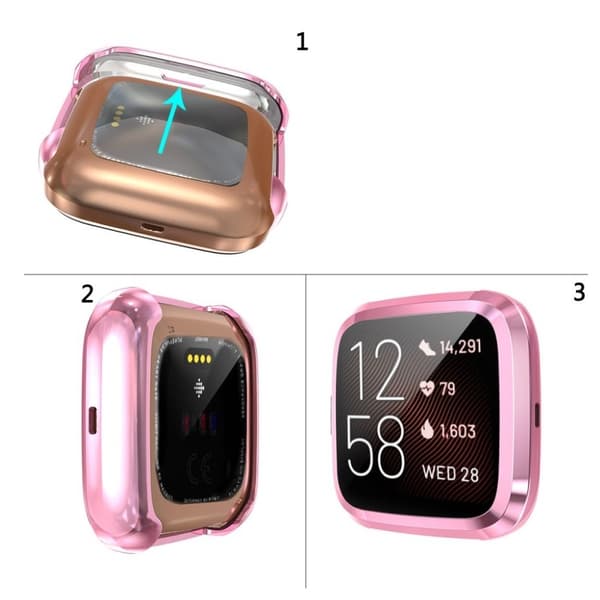Fitbit Versa 2 galvanisering etui - Lyserød Pink