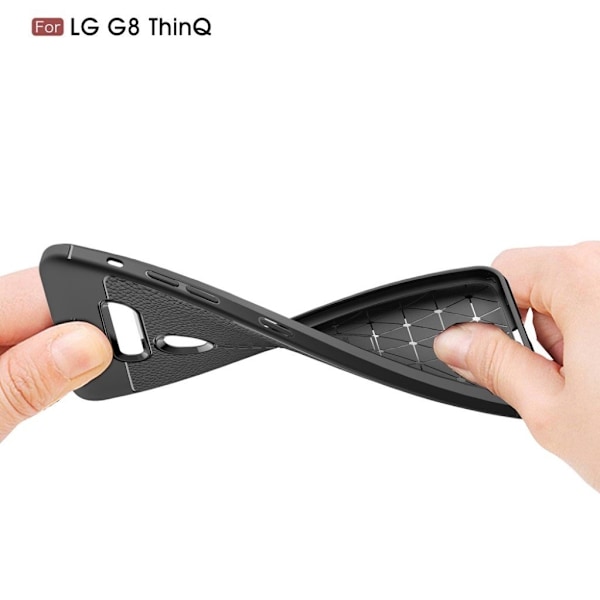 LG ThinQ Litchi fodral - Svart Svart