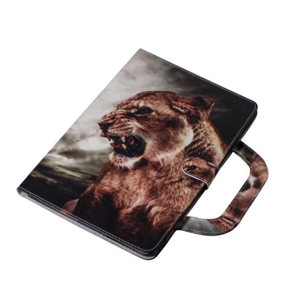 Samsung Galaxy Tab S5e portable pattern leather case - Lion multifärg