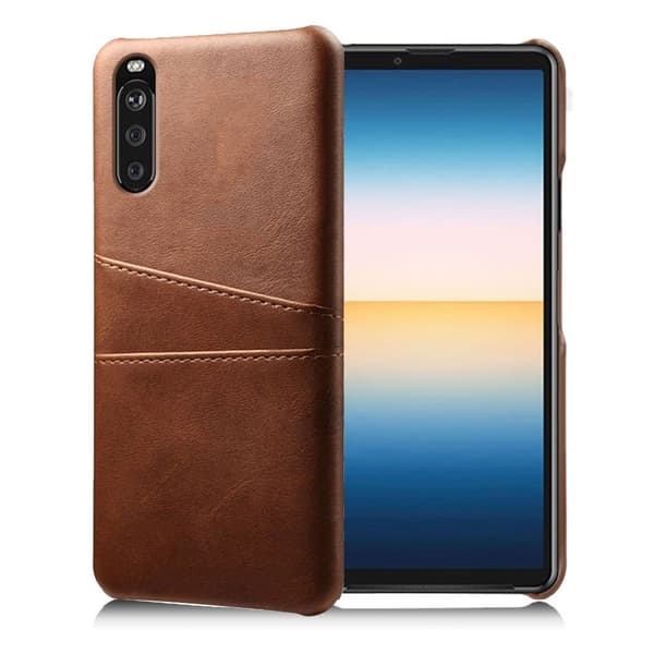 Dual Card Sony Xperia 10 II kotelot - Ruskea Brown