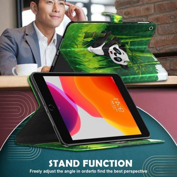 Lenovo Tab M10 FHD Plus pattern leather flip case - Panda and Ba Green