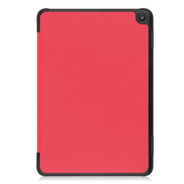 Tri-fold Leather Stand Case for Amazon Fire 8 HD (2022) - Red Red