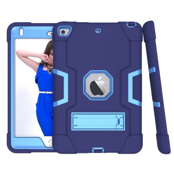 iPad Mini (2019) støtsikker hybrid deksel - Dark Blue / baby blå Blue