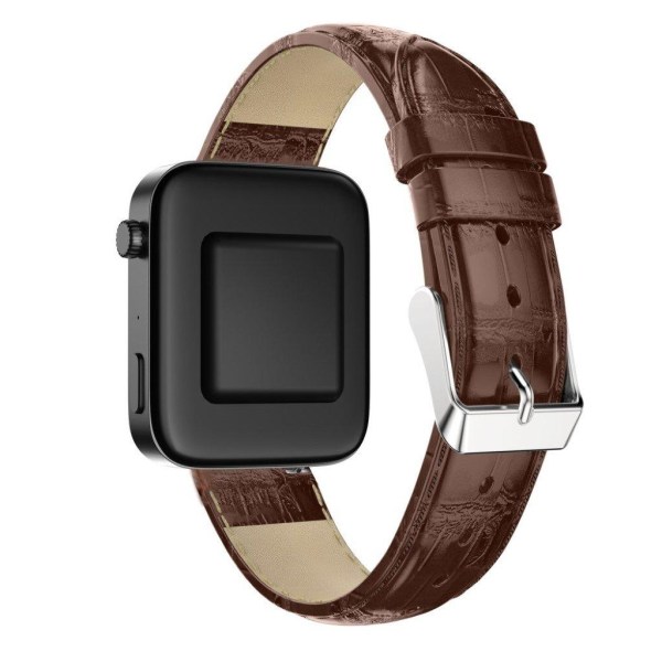 Xiaomi Mi Watch crocodile genuine leather watch band - Brown Brun