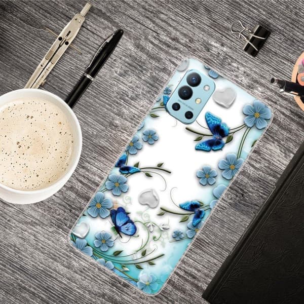 Butterfly läder OnePlus 9R fodral - Flerfärgad multifärg