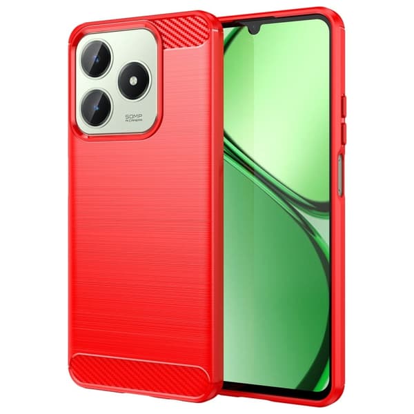 Carbon Flex Realme C61 / Realme C63 skal - Röd Röd