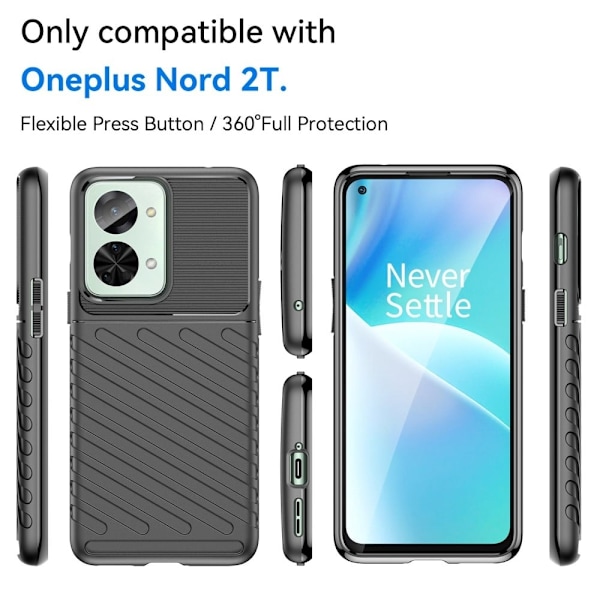 Thunder OnePlus Nord 2T kotelot - Musta Black