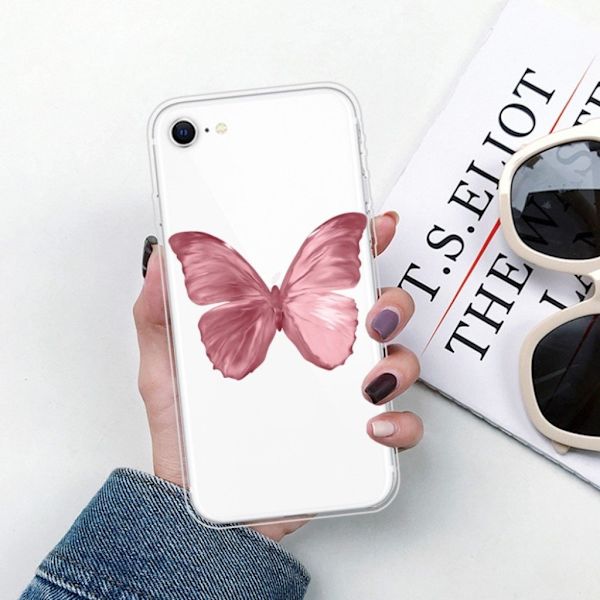 Deco iPhone SE 2020 Etui - Rosa Kaktus Pink