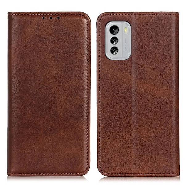 Äkta läder Nokia G60 fodral - Brun Brun