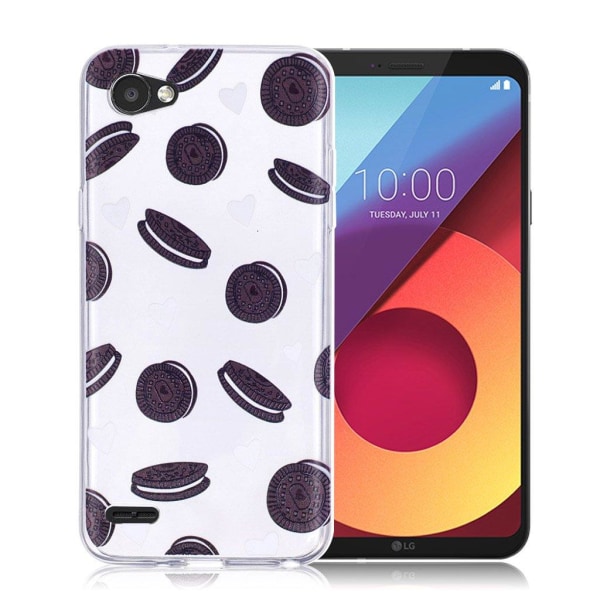 LG Q6 beskyttelsesetui i silikone og plastik med printet mønster Multicolor