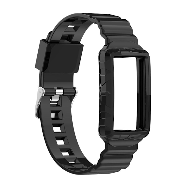 Fitbit Charge 5 / 4 / 3 silikonklokkerem med deksel - Svart Black